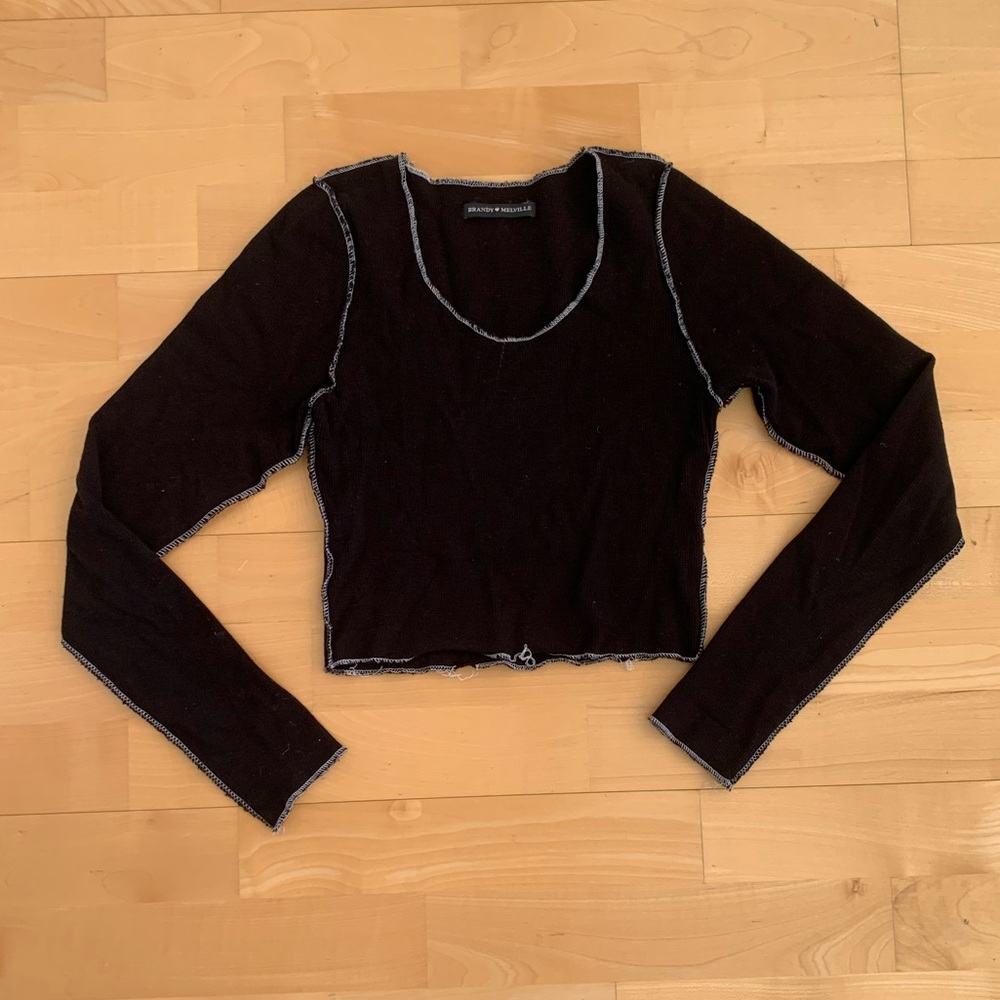Brandy Melville Reverse Stitching Long Sleeve